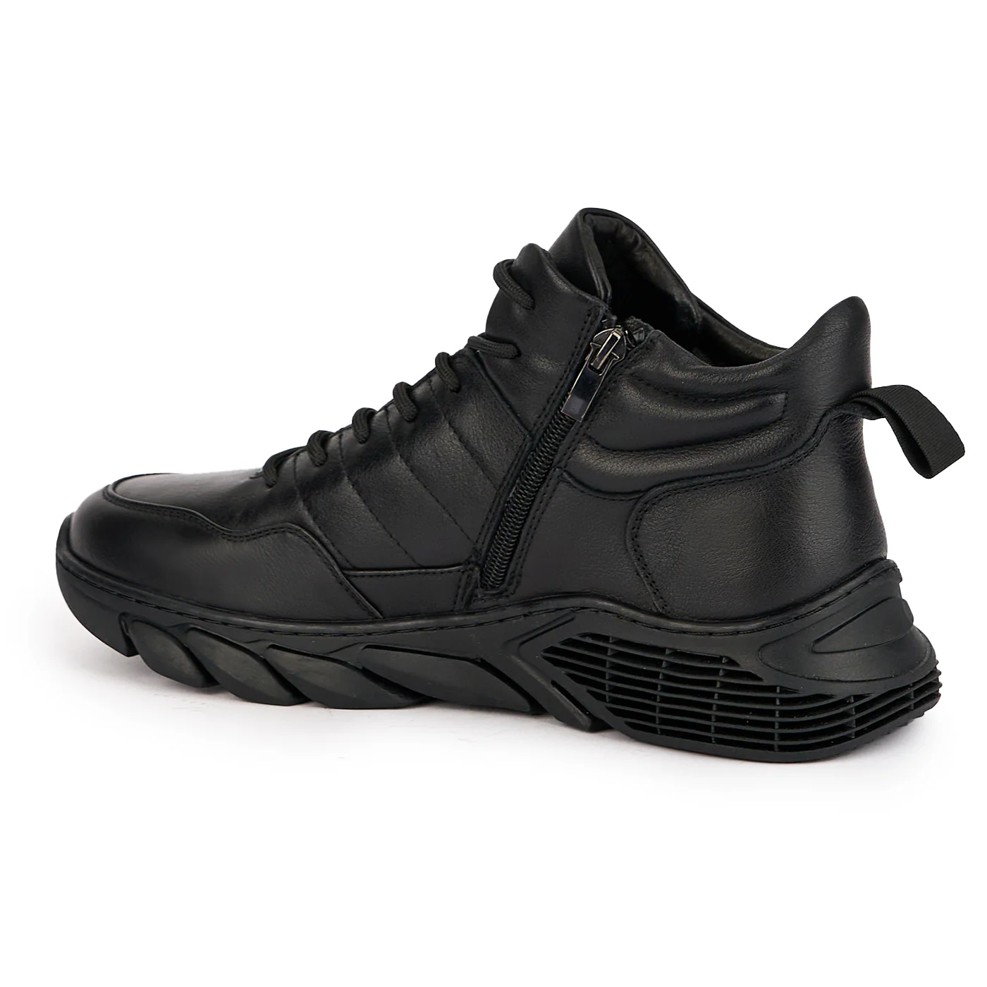 Ghete barbati din piele naturala neagra 7787 - Image 2