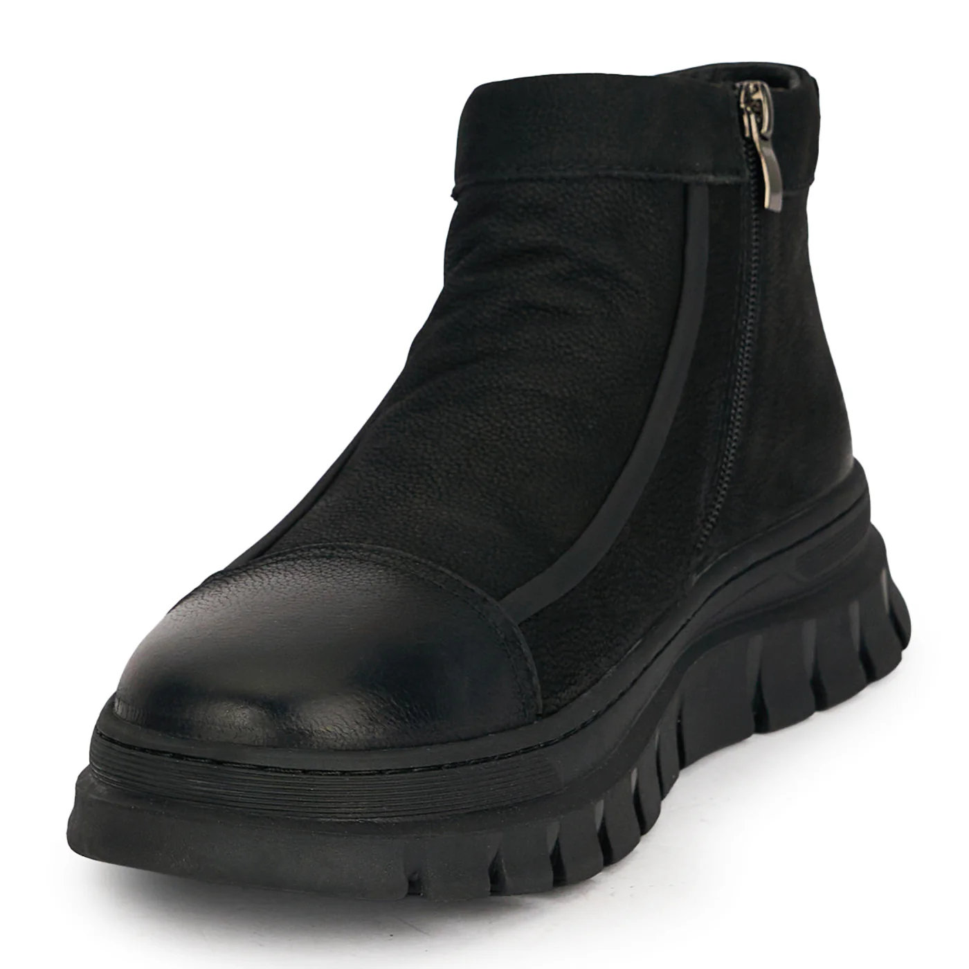 Ghete barbati din piele naturala neagra 7961 - Image 3