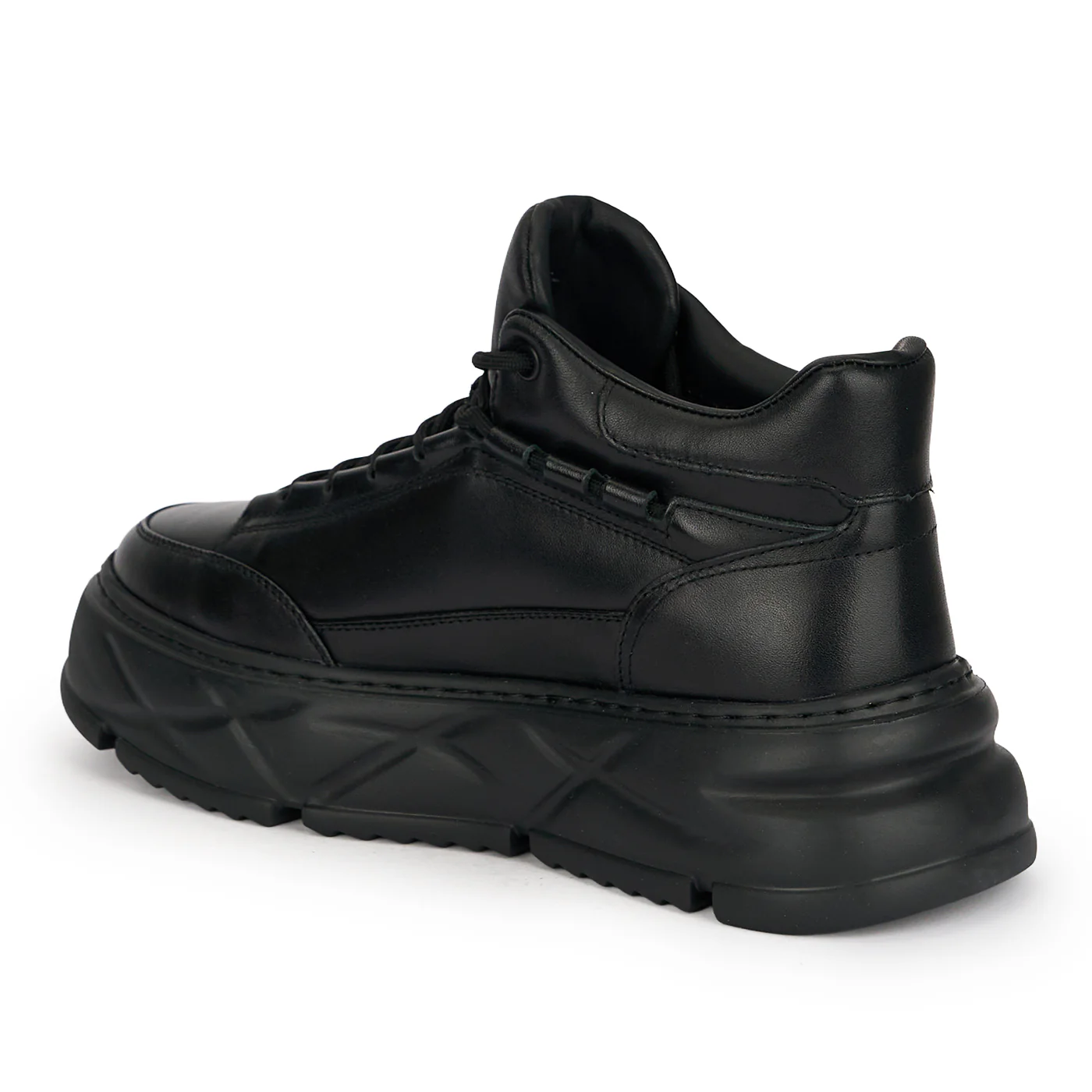 Ghete barbati din piele naturala neagra 7968 - Image 2