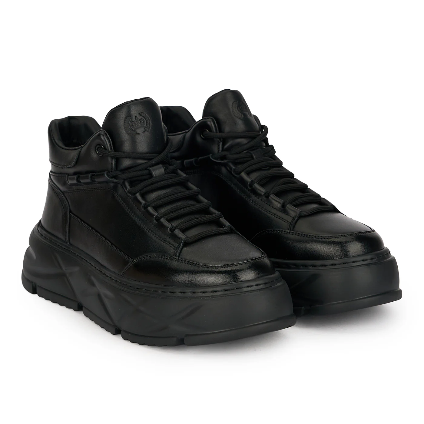 Ghete barbati din piele naturala neagra 7968 - Image 4