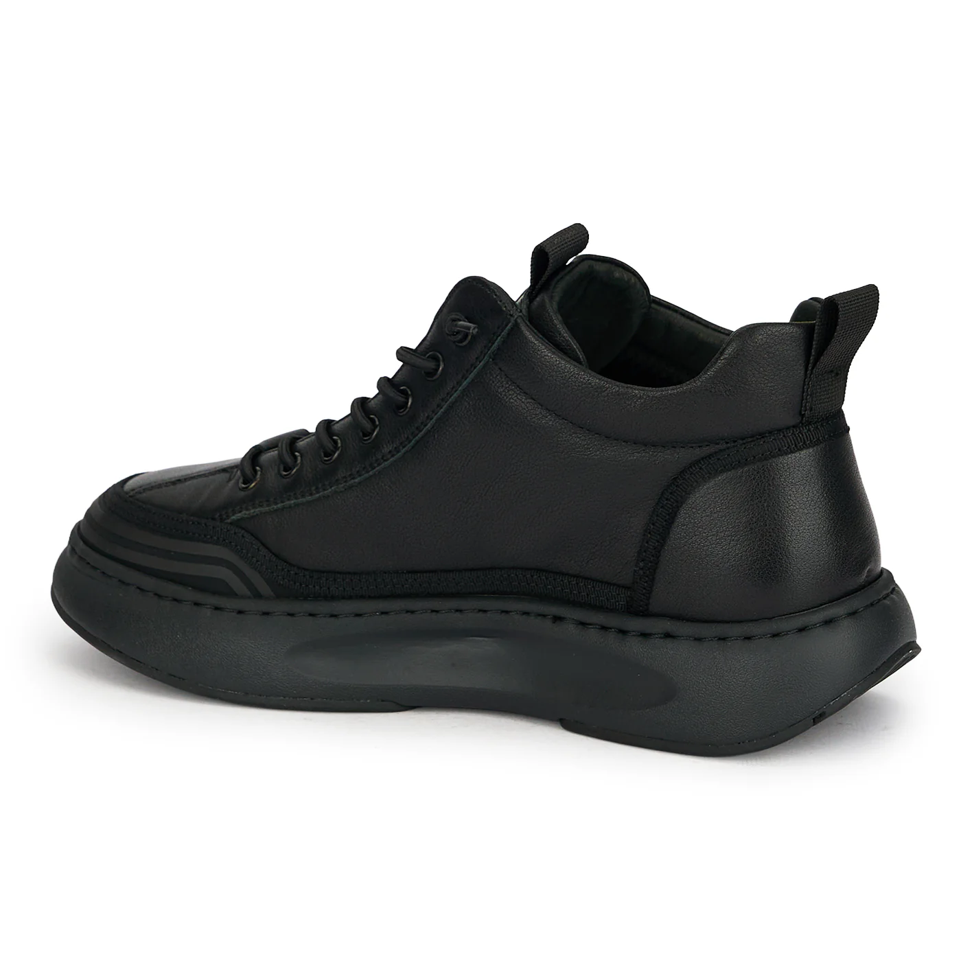 Ghete barbati din piele naturala neagra 7970 - Image 2