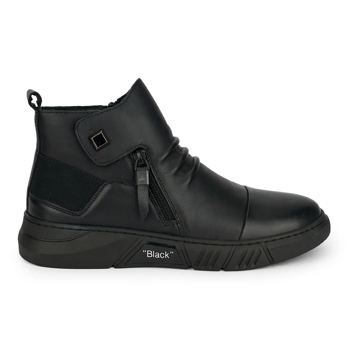 Ghete barbati din piele naturala neagra 7989