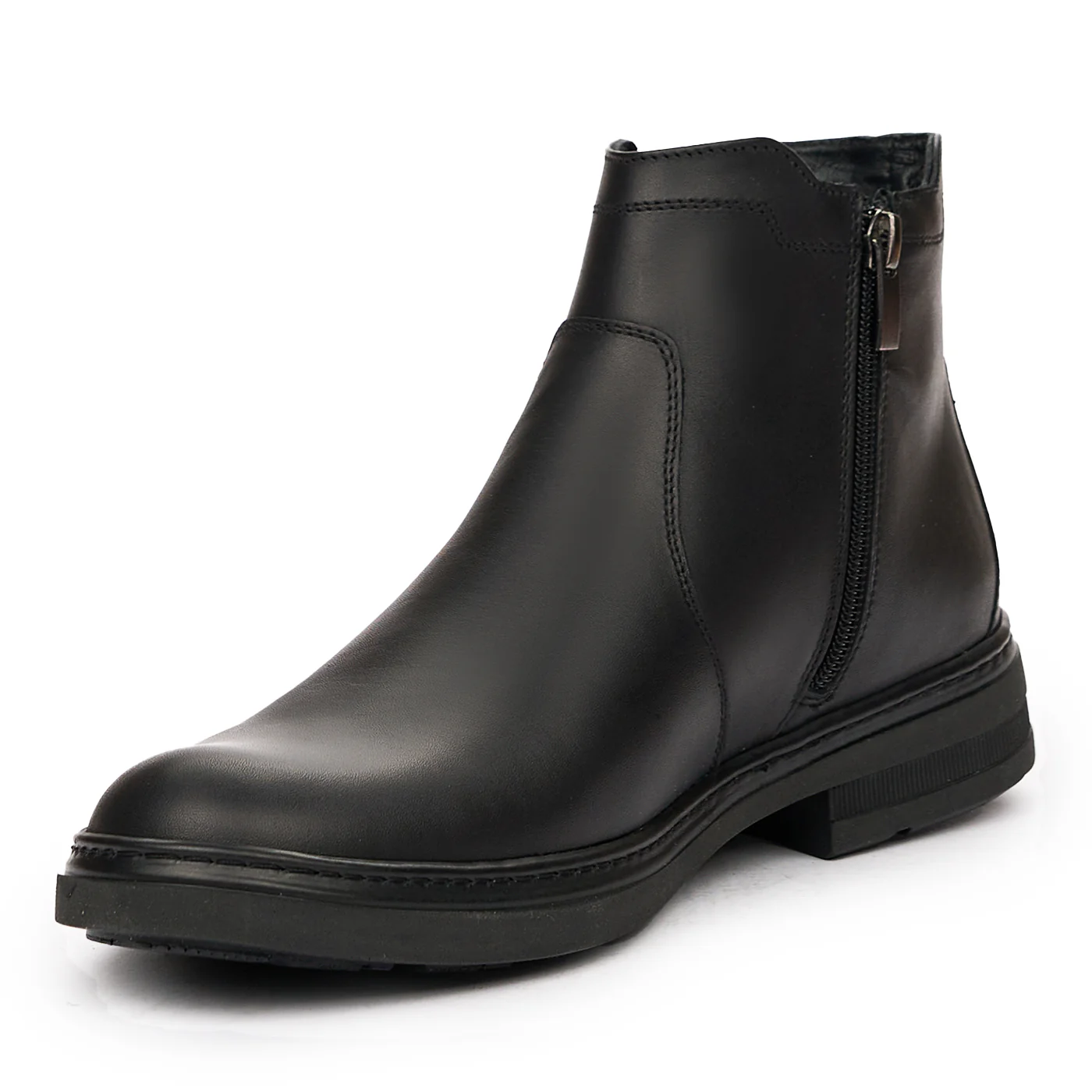 Ghete Barbati din Piele Naturala Negre 7160 - Image 4