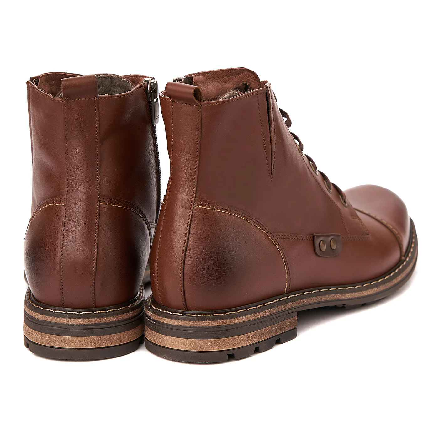 Ghete Barbati Piele Casual Maro 1082 - Image 3