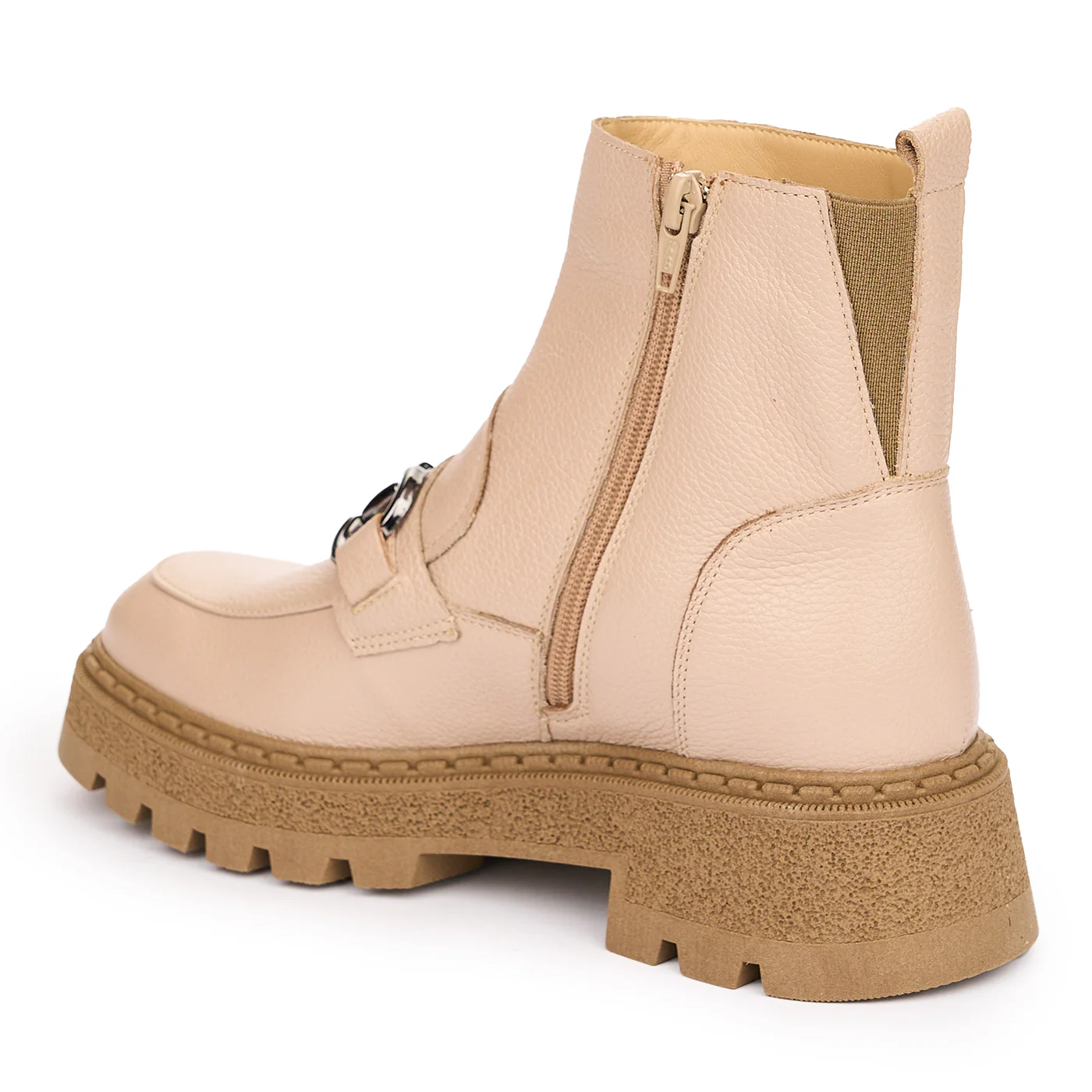 Ghete Bej Dama Piele Naturala Casual 12029 - Image 2