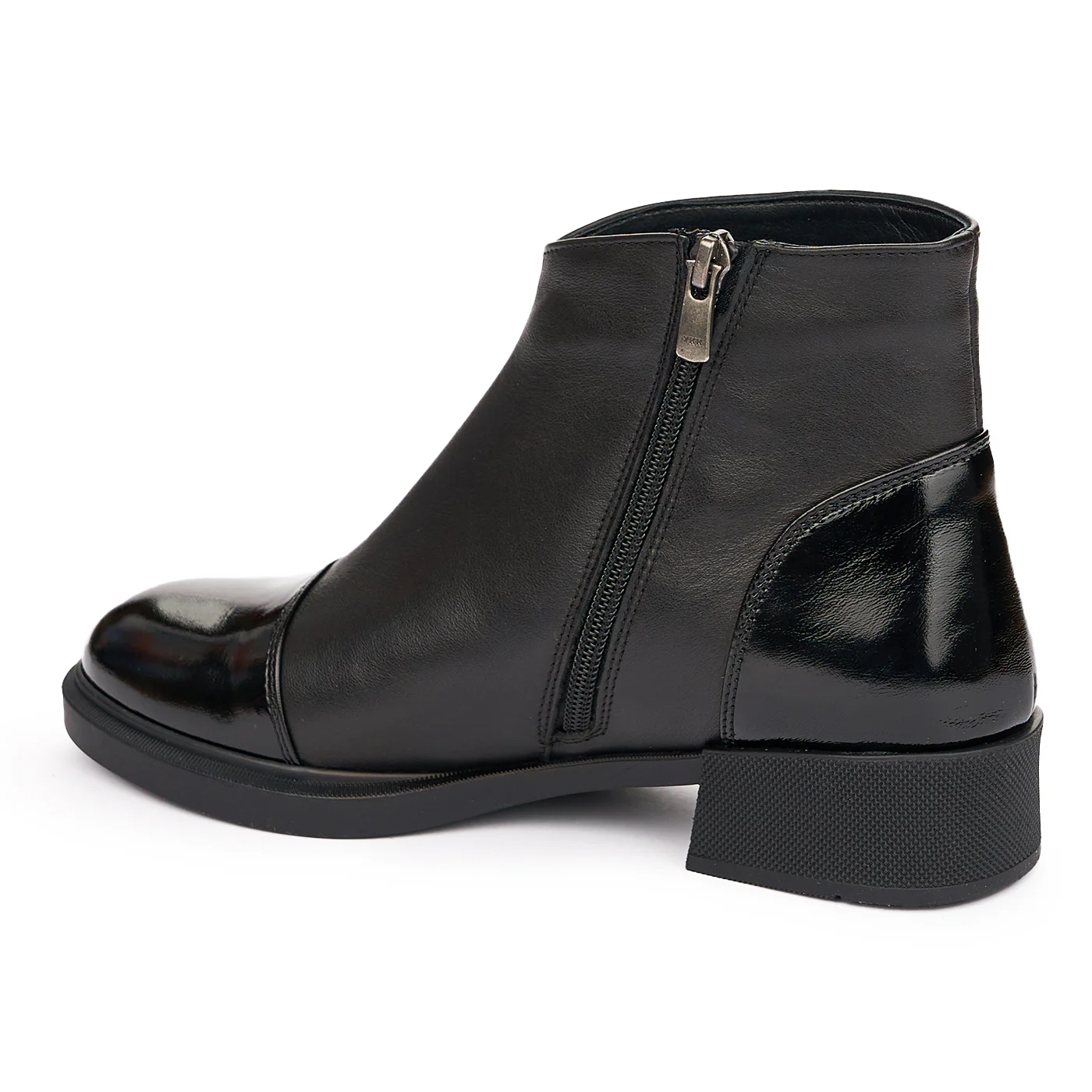 Ghete Casual Femei din Piele Naturala Negre 12026 - Image 2