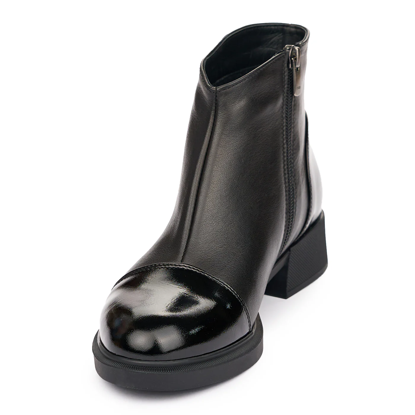 Ghete Casual Femei din Piele Naturala Negre 12026 - Image 3