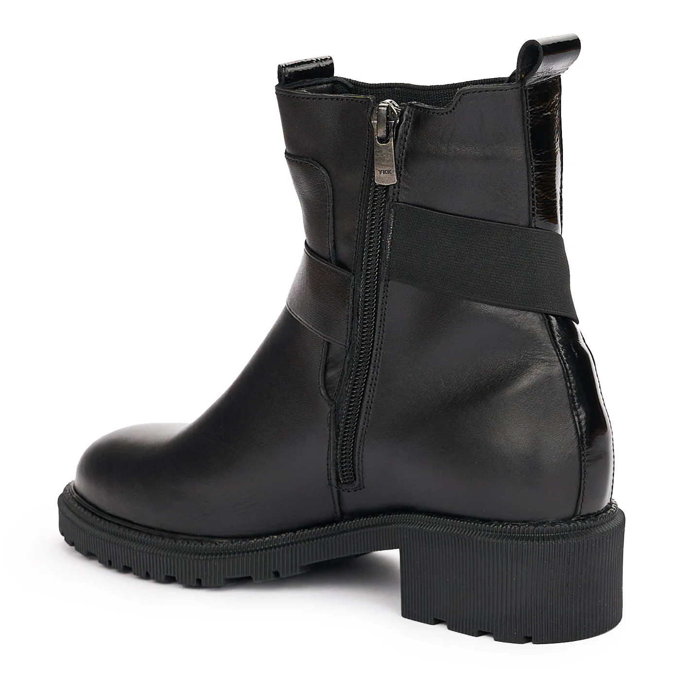 Ghete Dama Casual din Piele Naturala Talpa 5 Cm Negre 10989 - Image 2