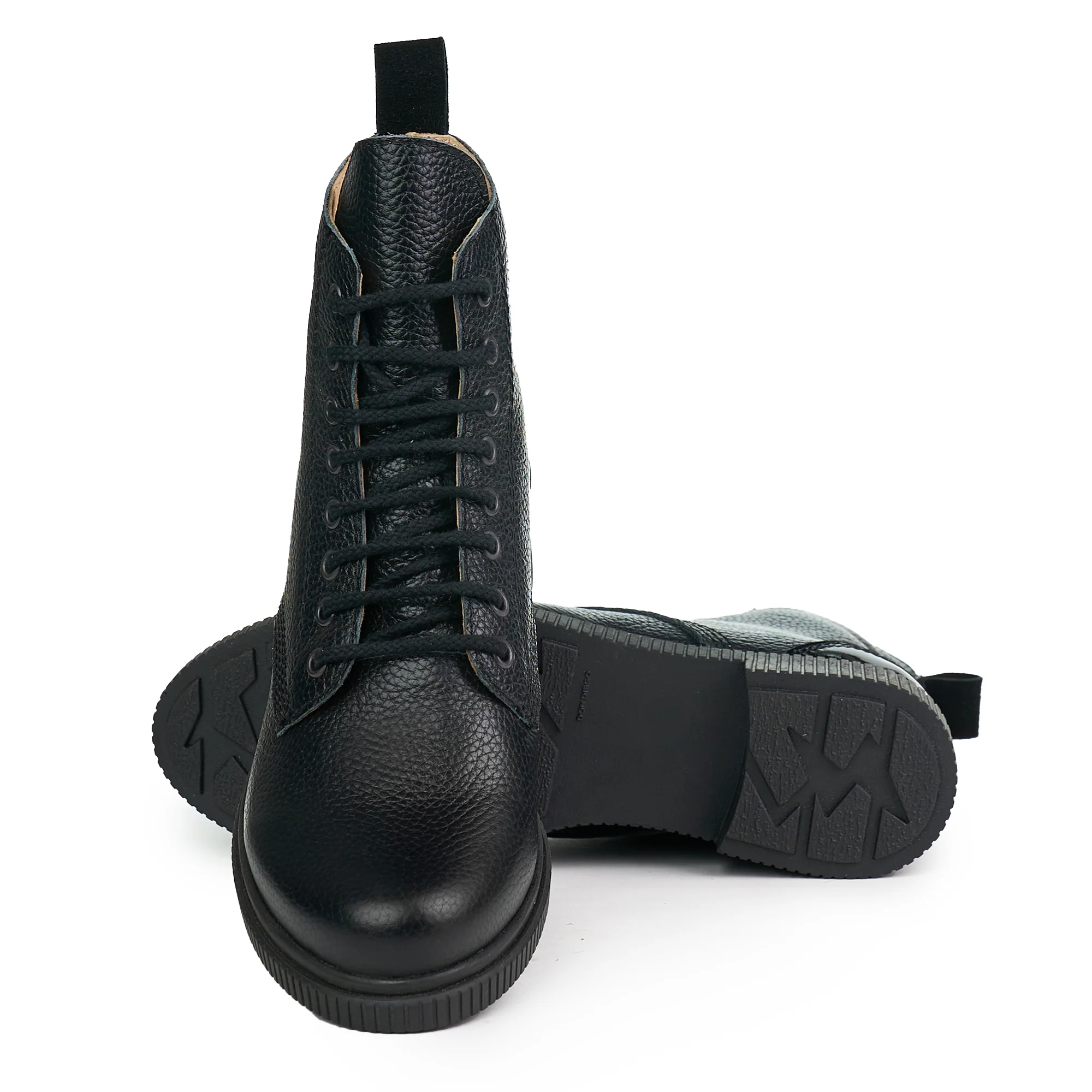 Ghete Dama de Piele Naturala cu Siret Casual Negre 12084 - Image 4