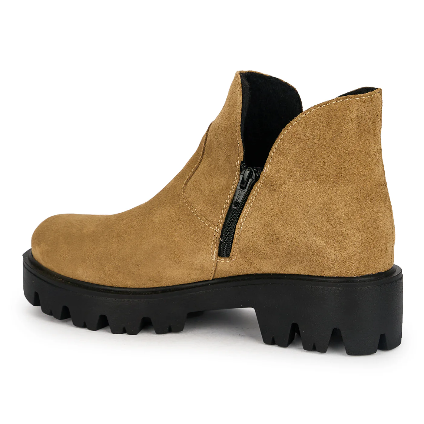 Ghete dama din piele naturala bej 18980 - Image 2