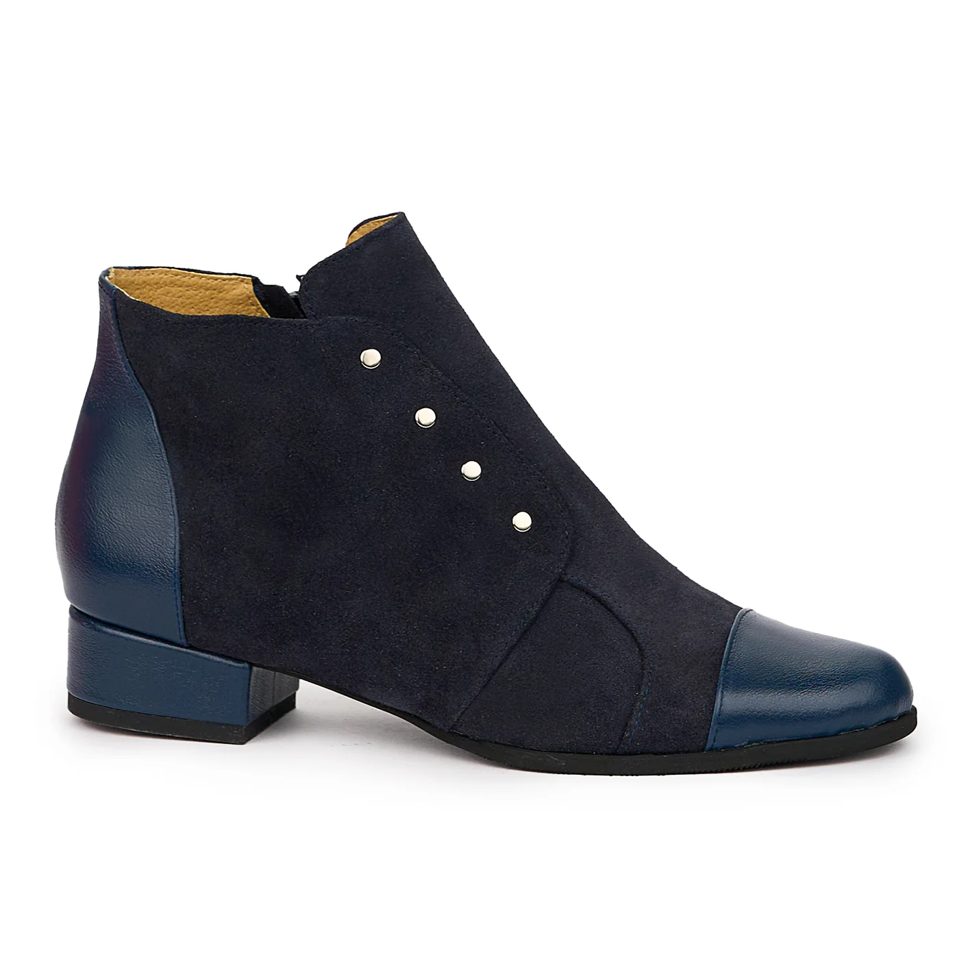Ghete dama din piele naturala bleumarin 14411