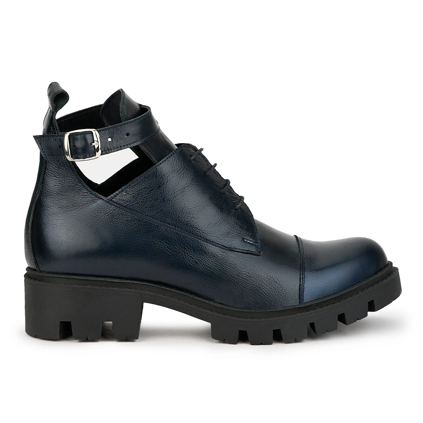 Ghete dama din piele naturala bleumarin 14958