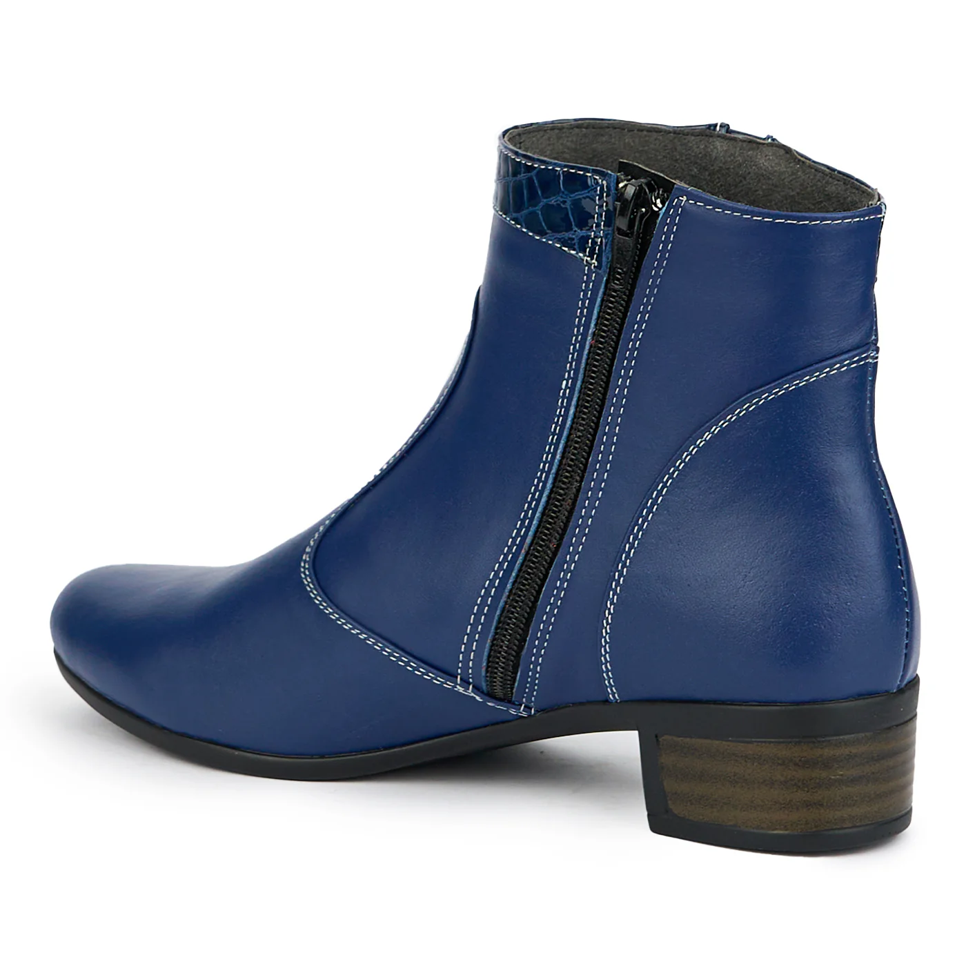 Ghete dama din piele naturala bleumarin 15201 - Image 2