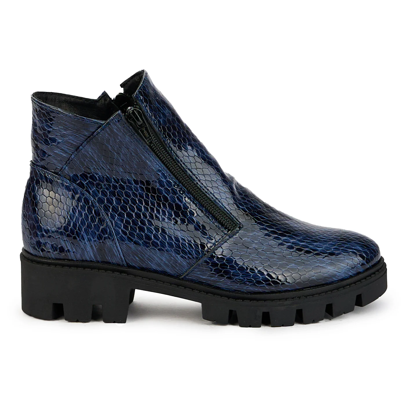 Ghete dama din piele naturala bleumarin 17405