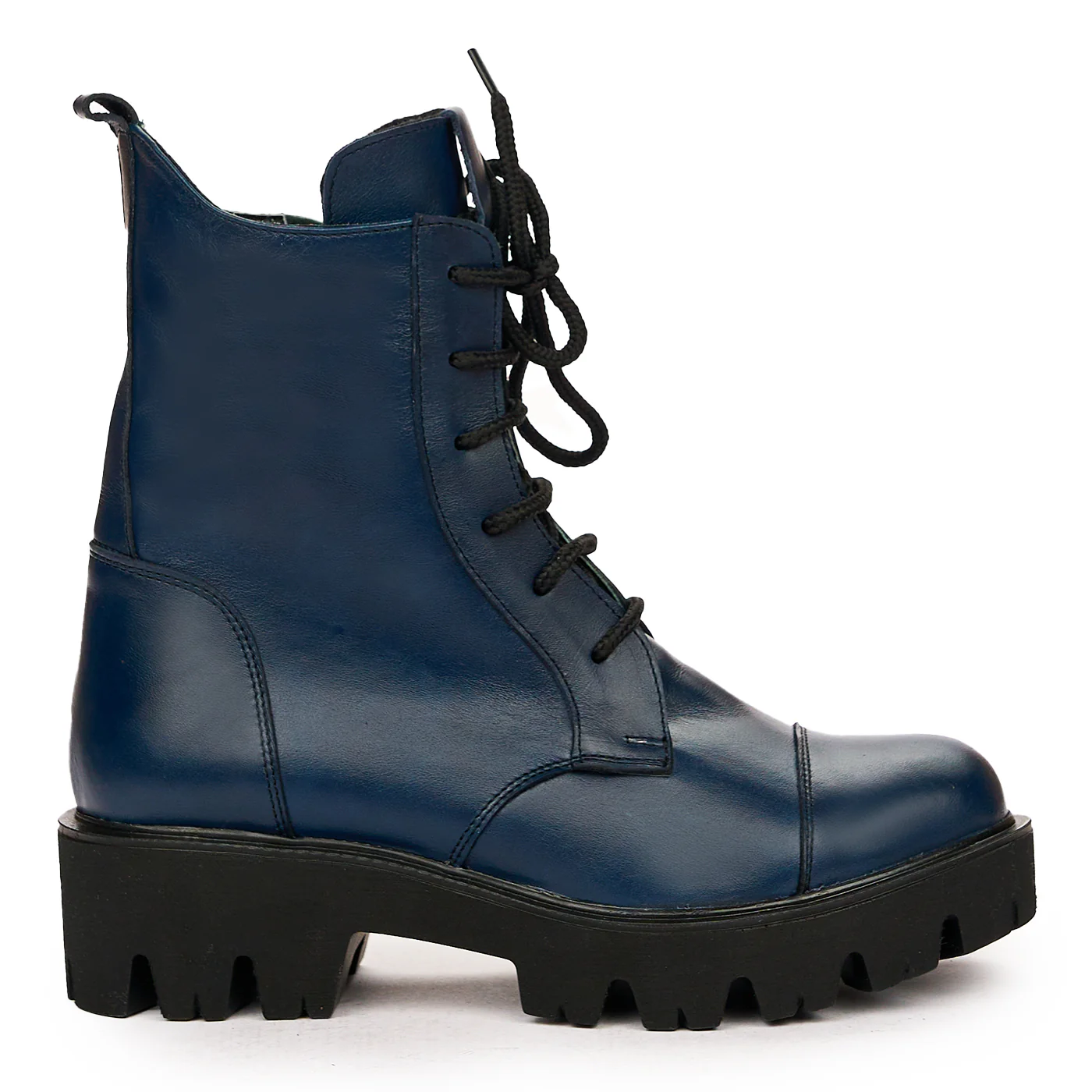 Ghete dama din piele naturala bleumarin 8364
