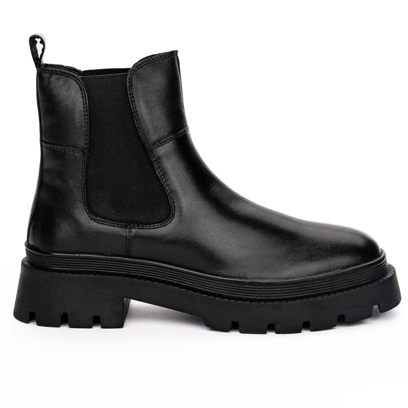 Ghete dama din piele naturala neagra 13300