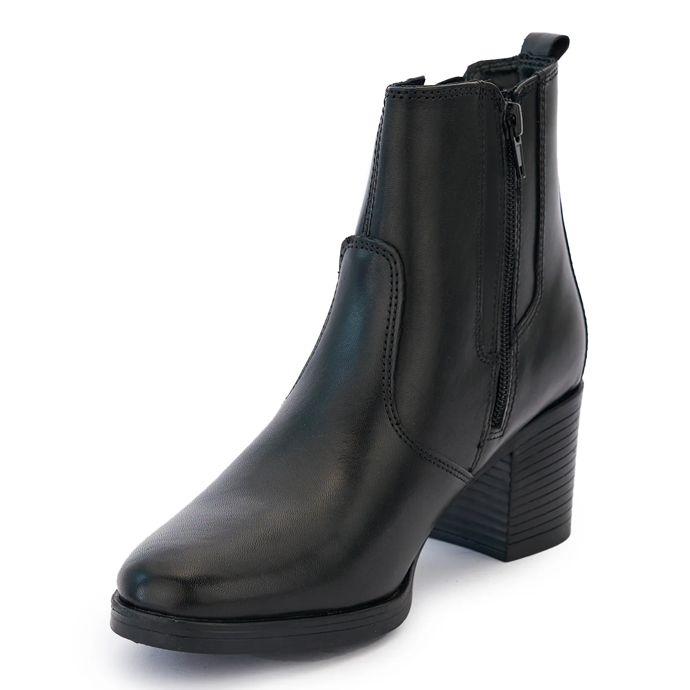 Ghete dama din piele naturala neagra 14010 - Image 3