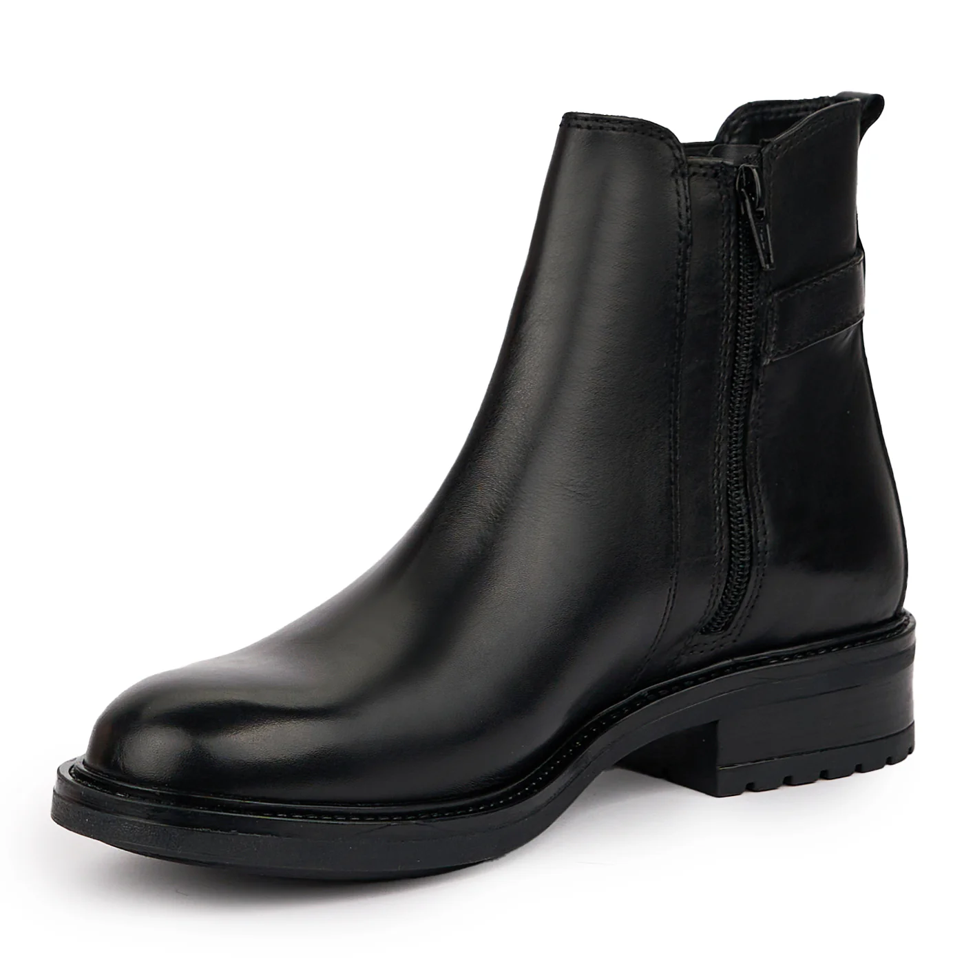 Ghete dama din piele naturala neagra 14244 - Image 3