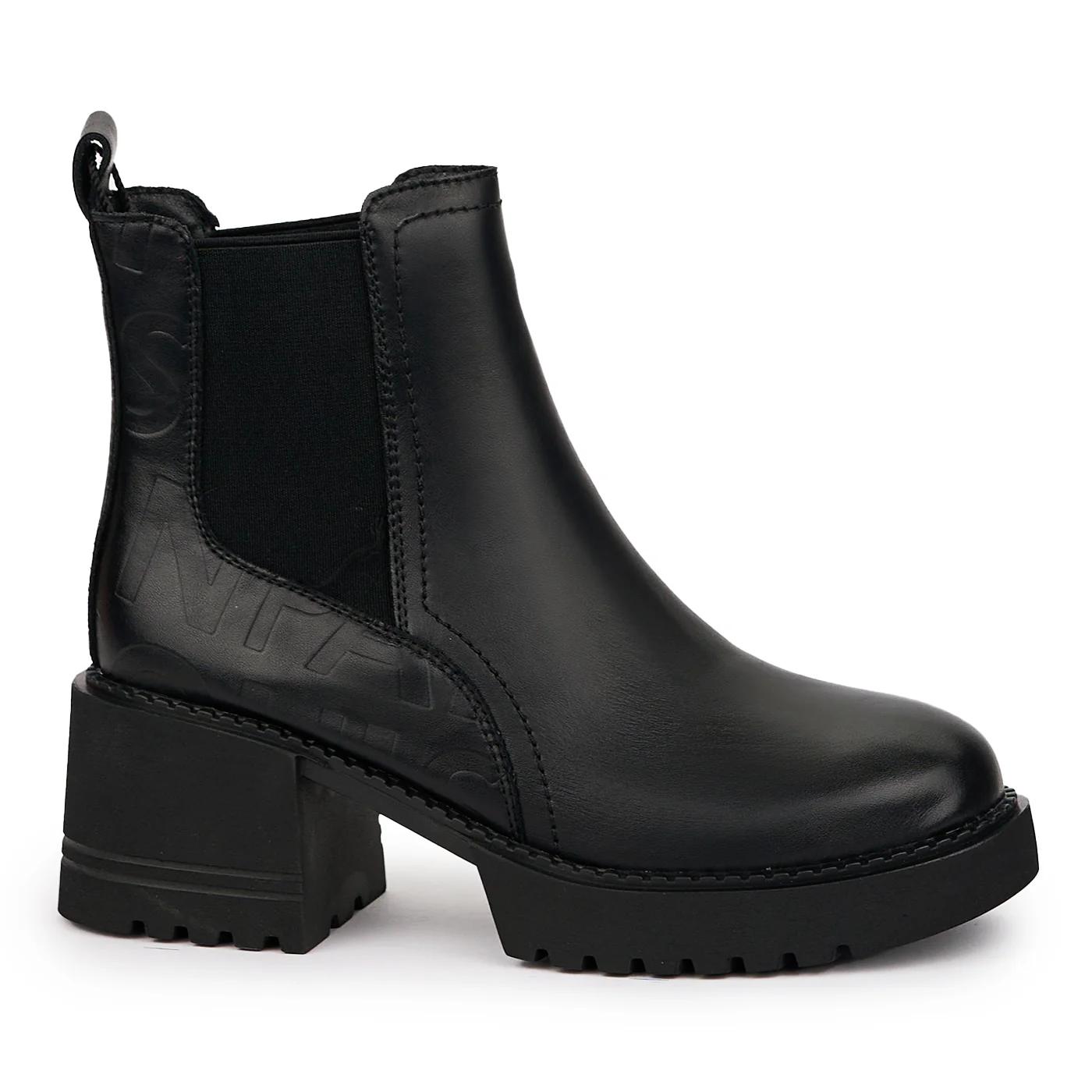 Ghete dama din piele naturala neagra 14348