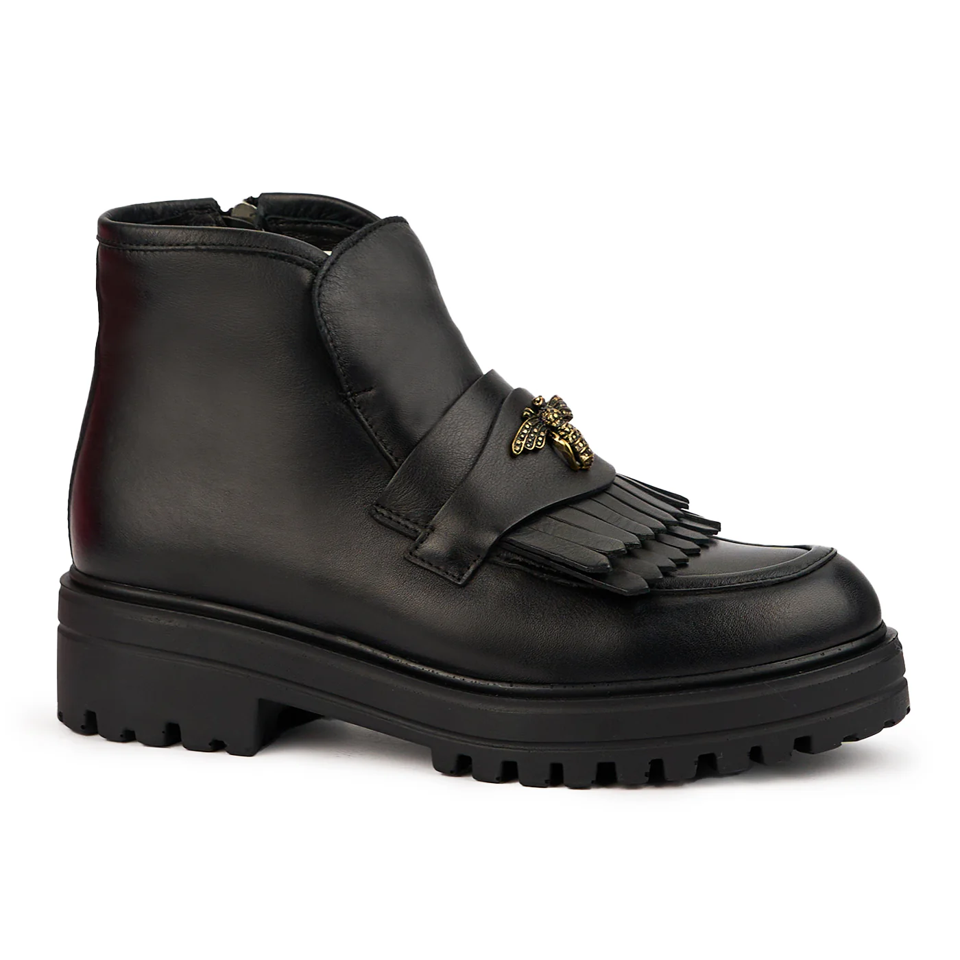 Ghete dama din piele naturala neagra 14586