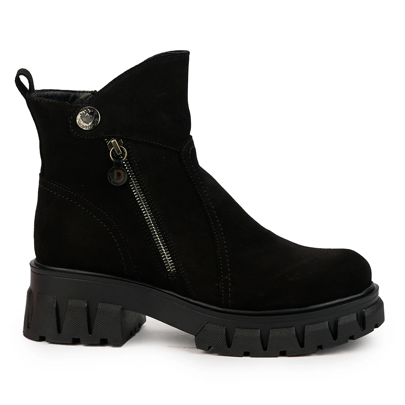 Ghete dama din piele naturala neagra 14599