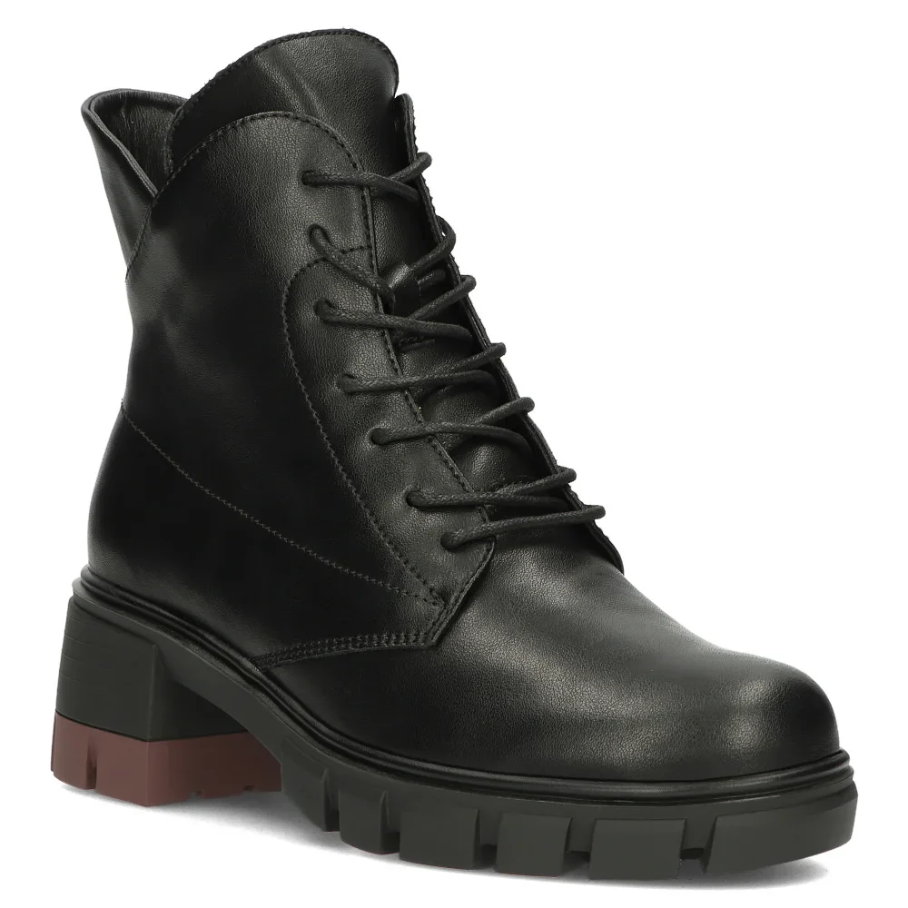 Ghete dama din piele naturala neagra 14658 - Image 5