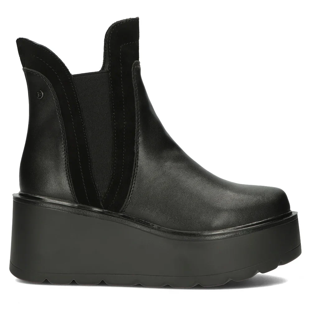Ghete dama din piele naturala neagra 14664
