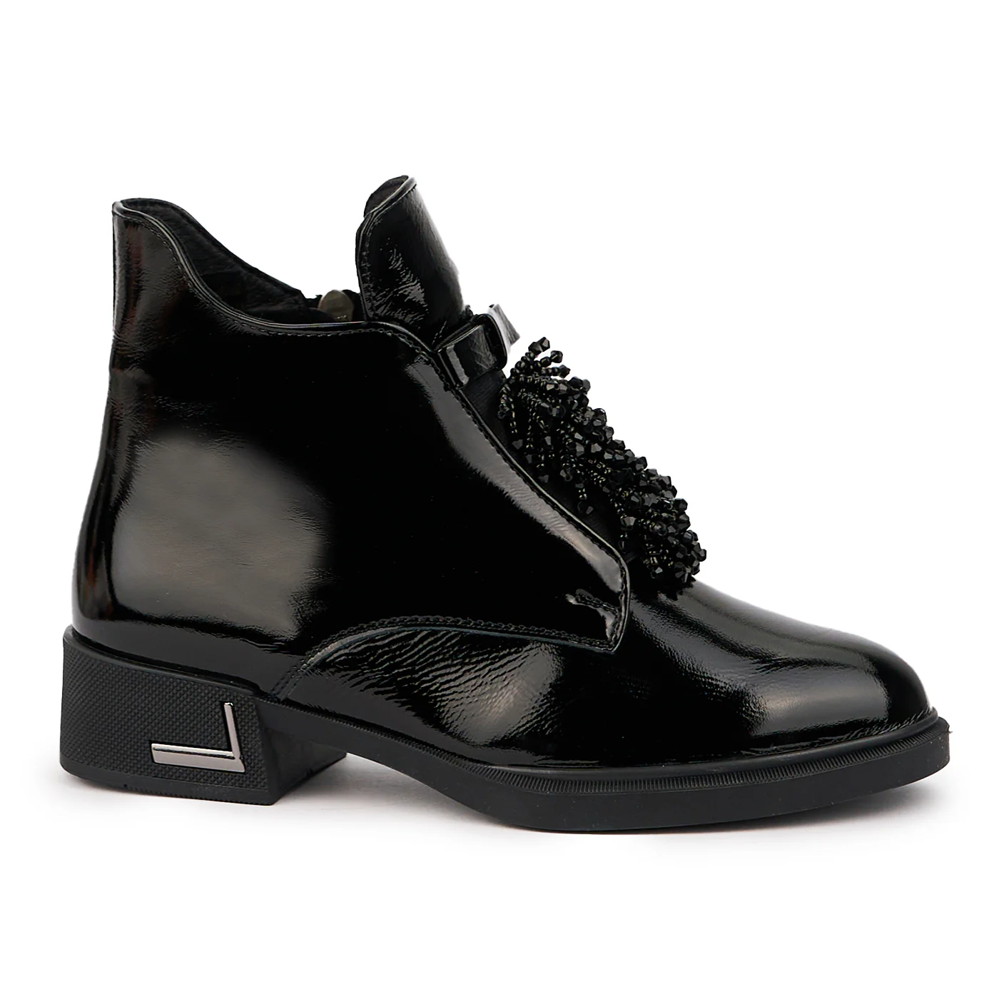 Ghete dama din piele naturala neagra 14693