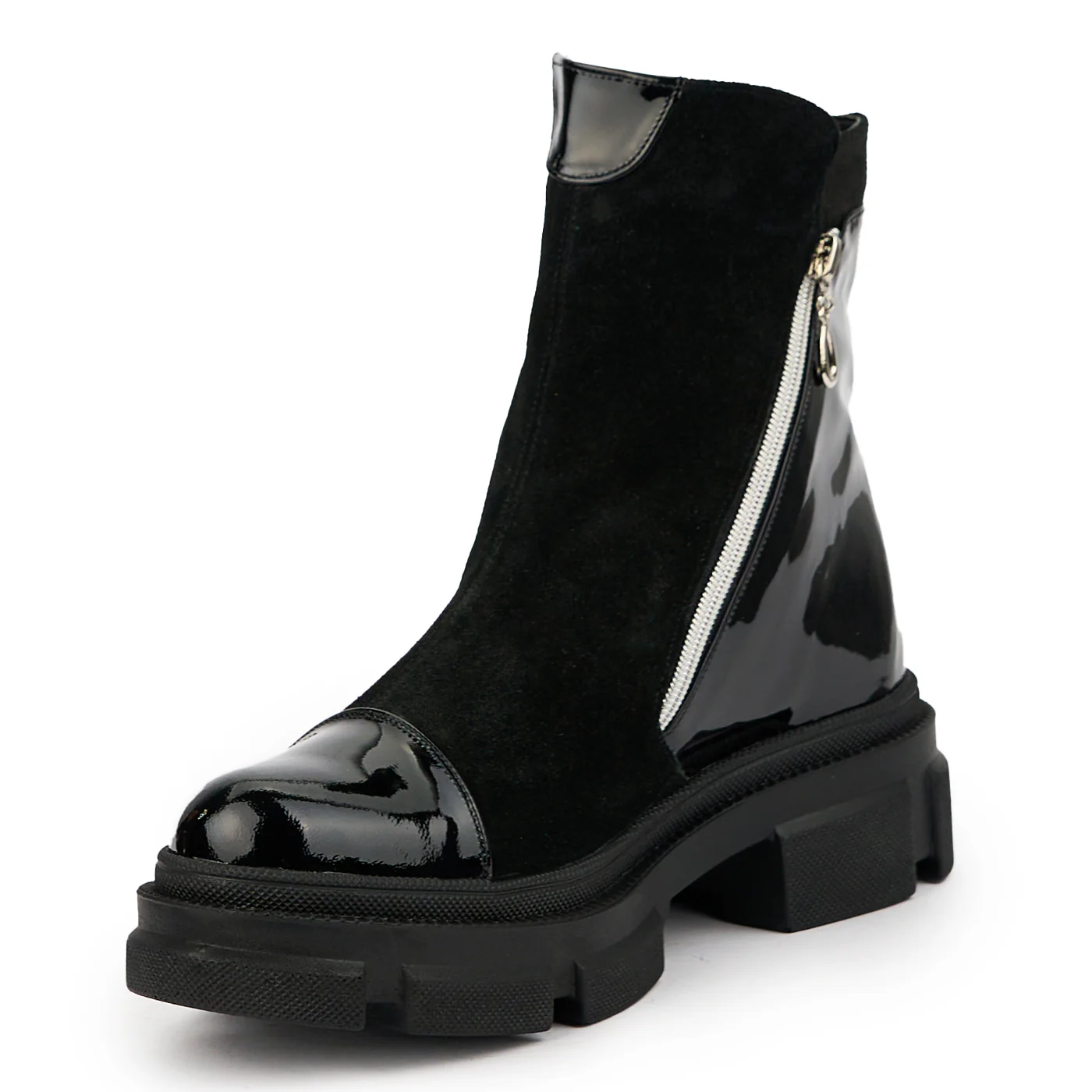 Ghete dama din piele naturala neagra 14763 - Image 3