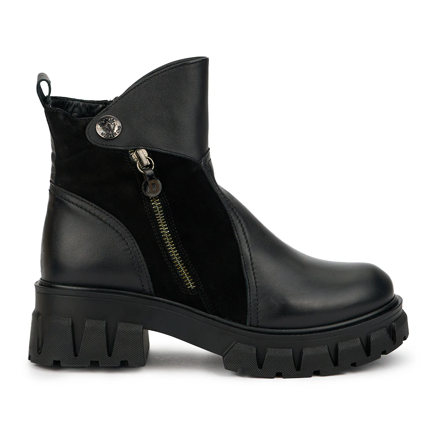 Ghete dama din piele naturala neagra 14776