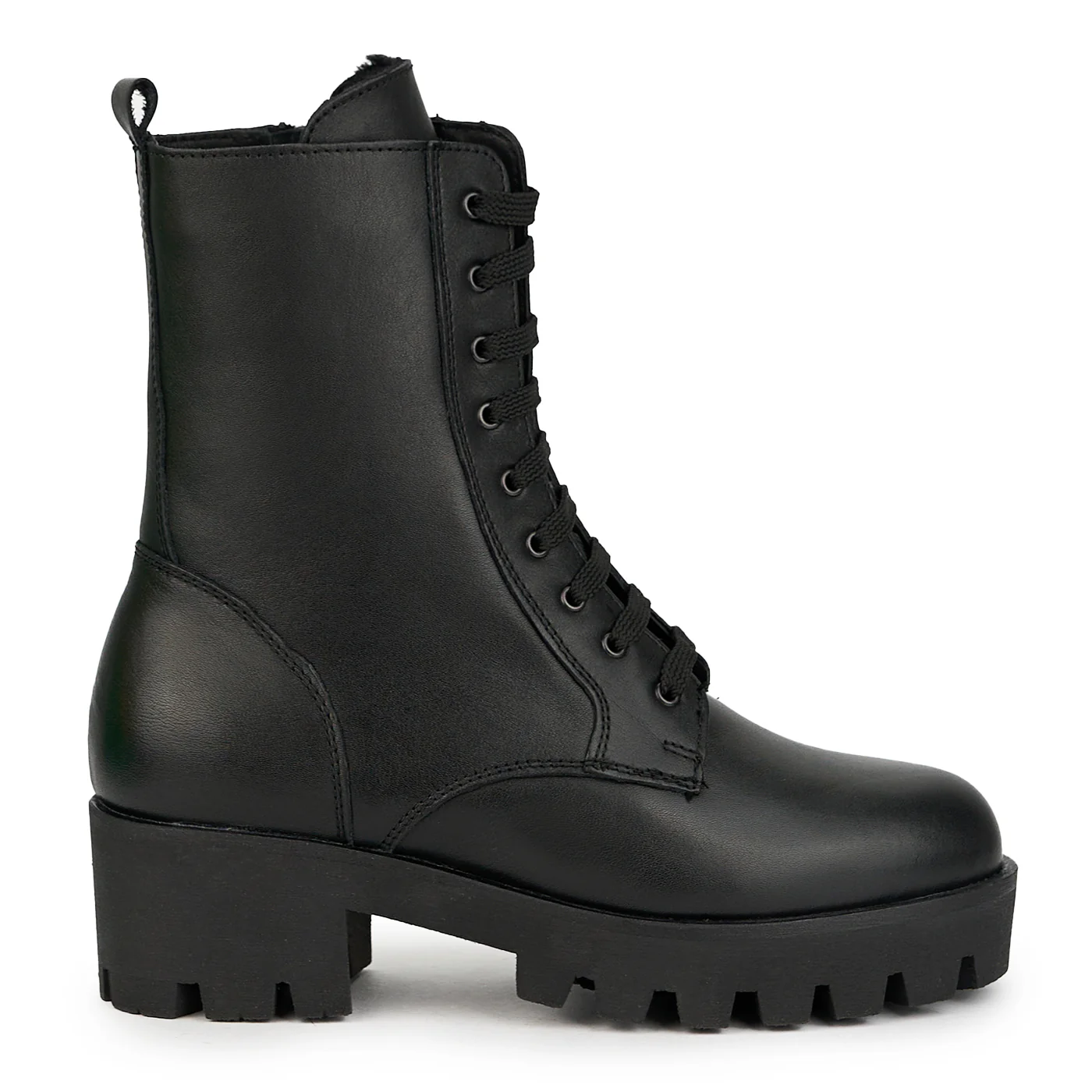 Ghete dama din piele naturala neagra 14931