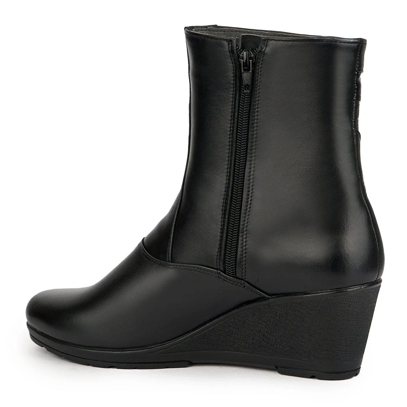Ghete dama din piele naturala neagra 15085 - Image 2