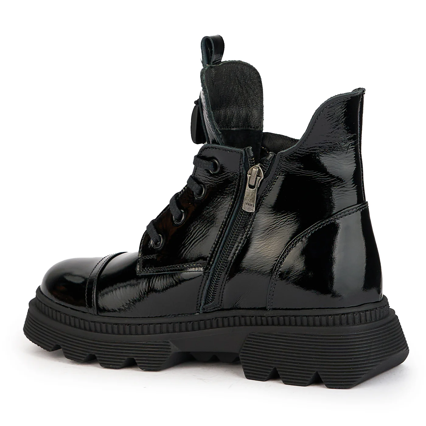 Ghete dama din piele naturala neagra 17231 - Image 2