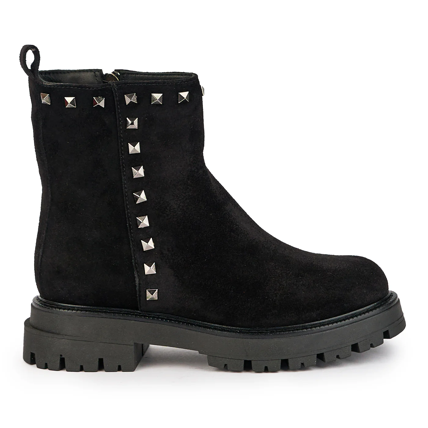 Ghete dama din piele naturala neagra 17289