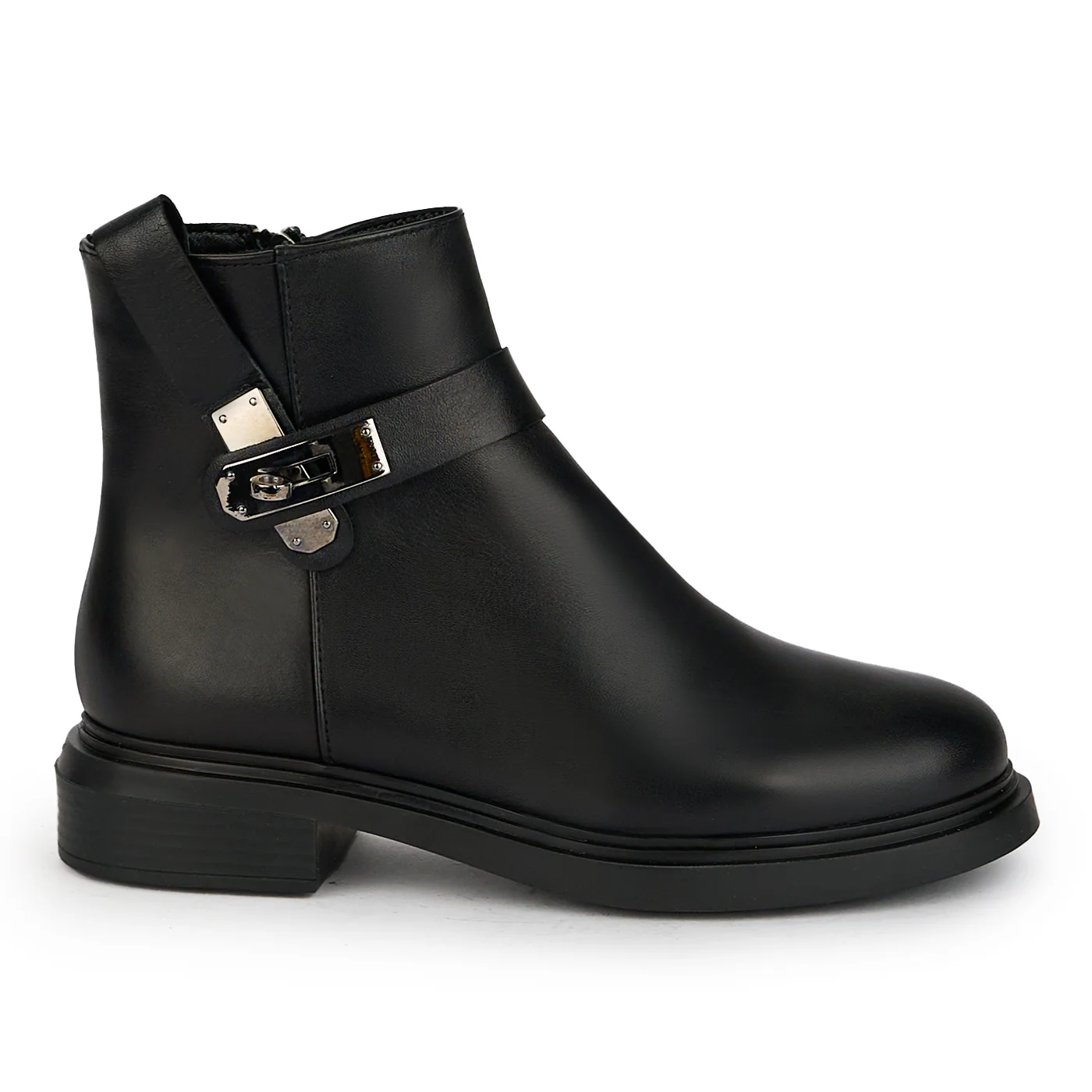 Ghete dama din piele naturala neagra 17433