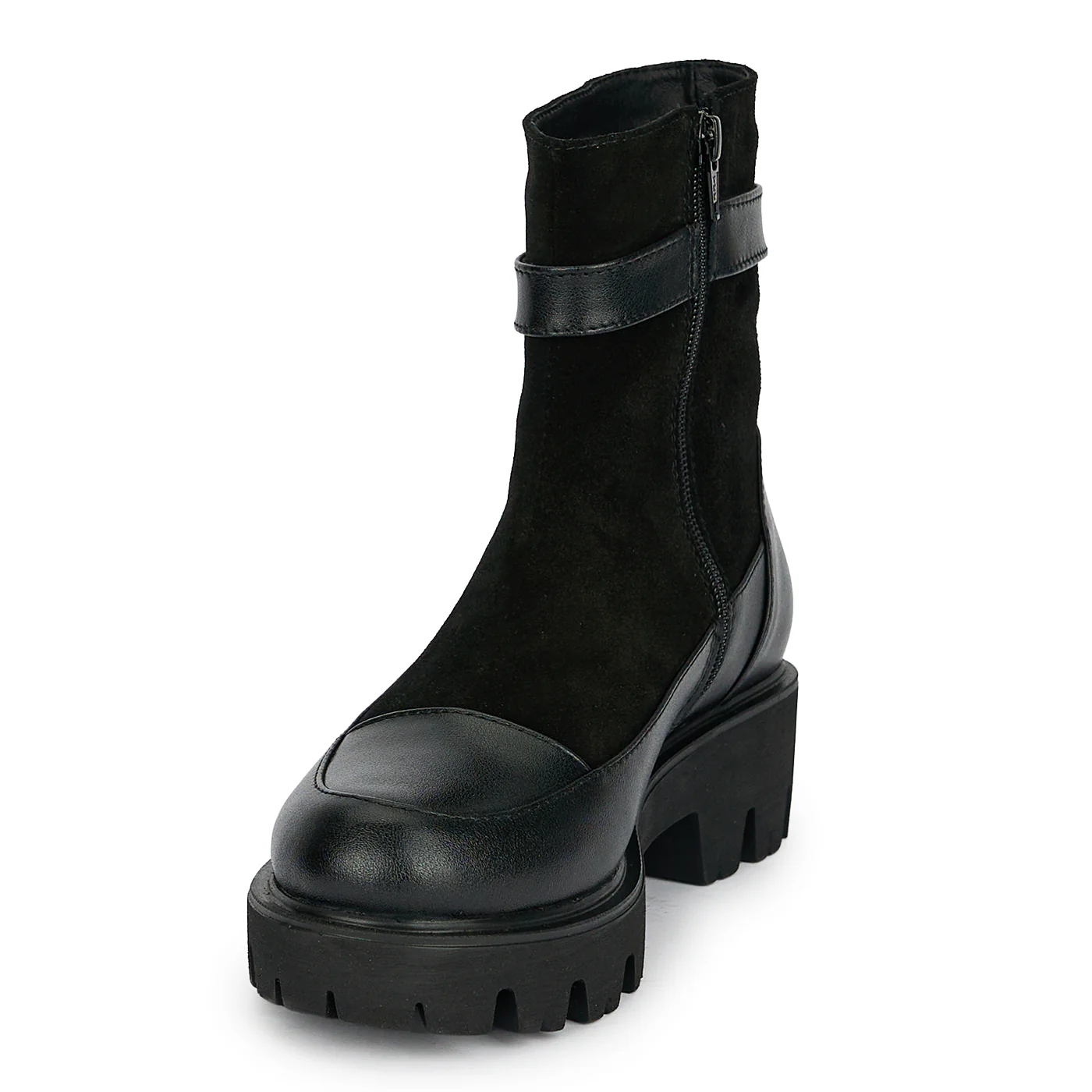 Ghete dama din piele naturala neagra 19201 - Image 3
