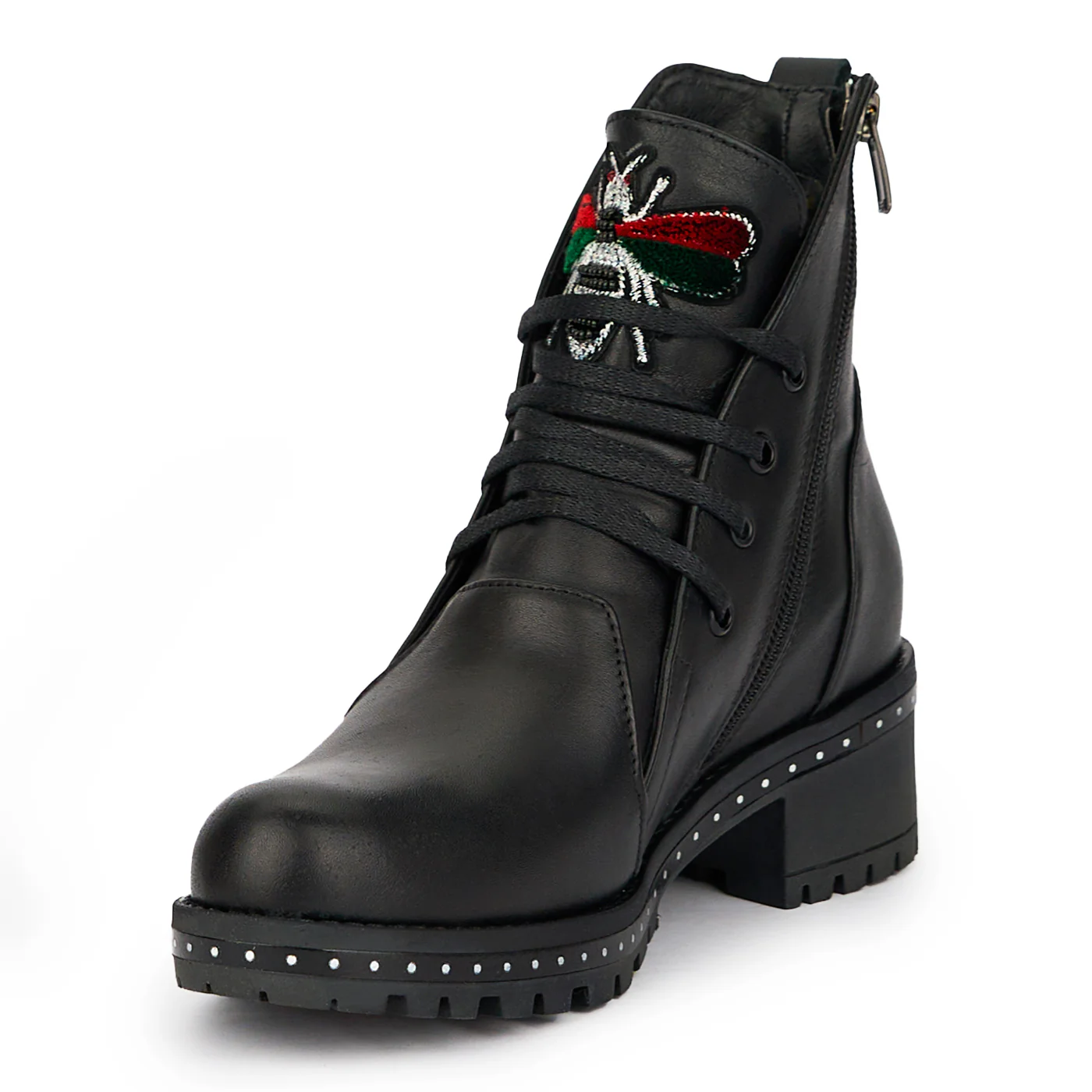 Ghete dama din piele naturala neagra 3356 - Image 3