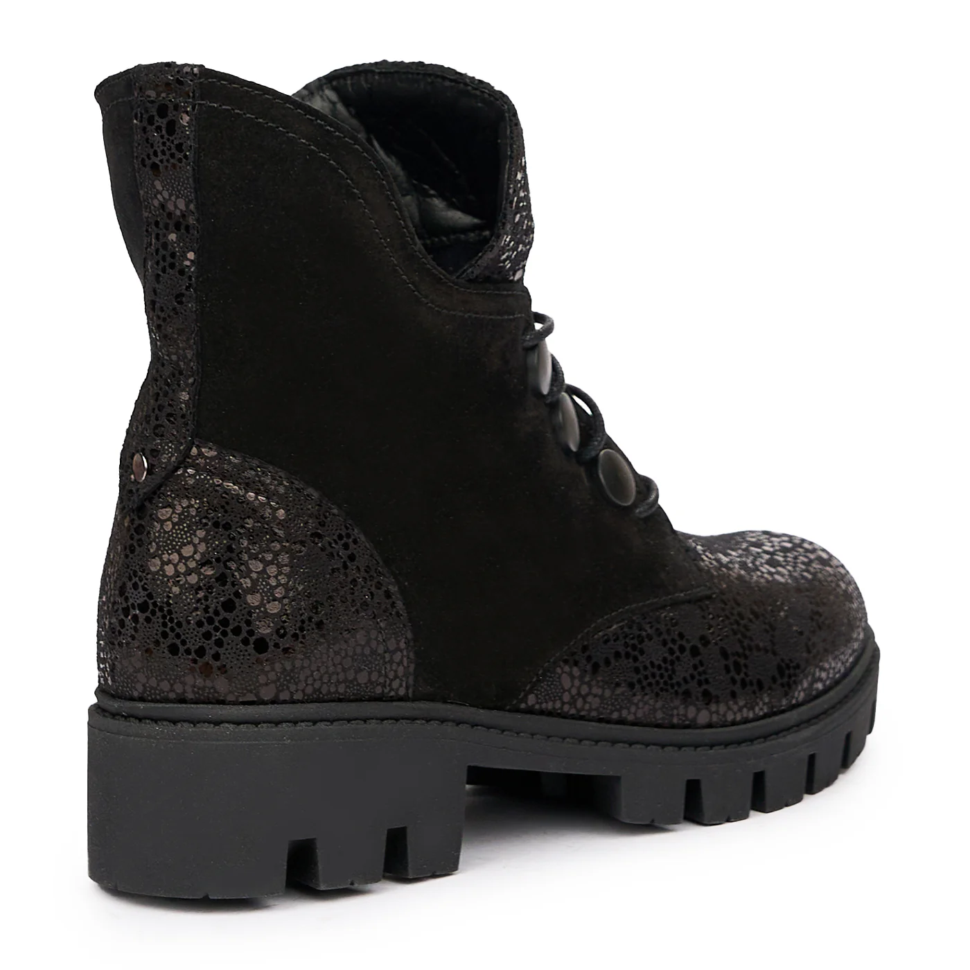 Ghete dama din piele naturala neagra 3448 - Image 2