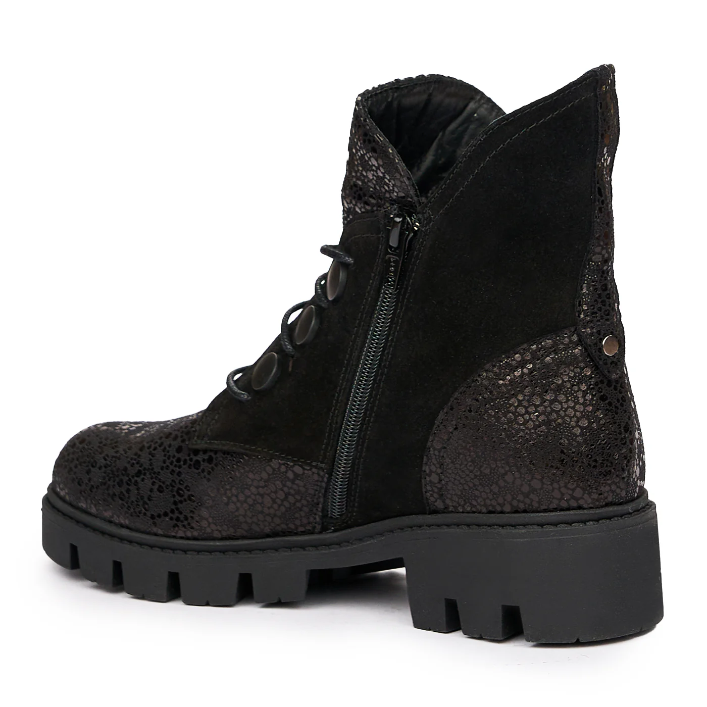 Ghete dama din piele naturala neagra 3448 - Image 3