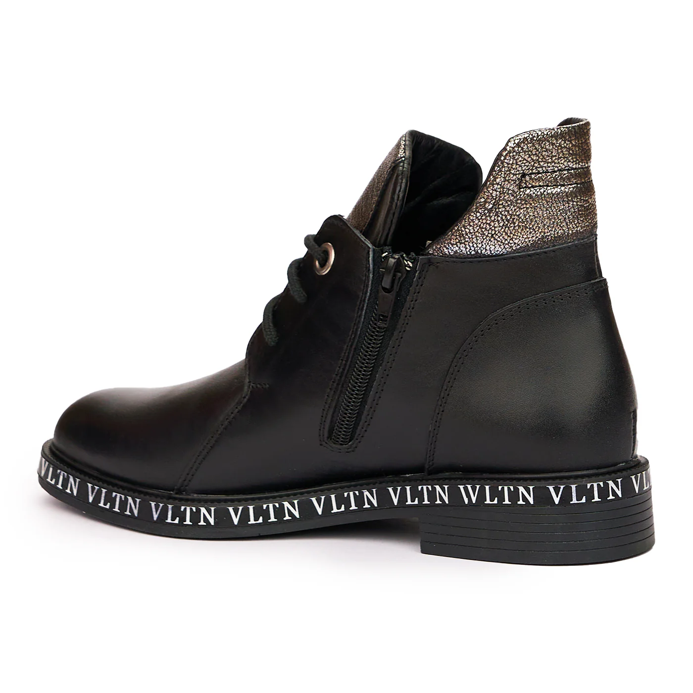 Ghete dama din piele naturala neagra 3963 - Image 3