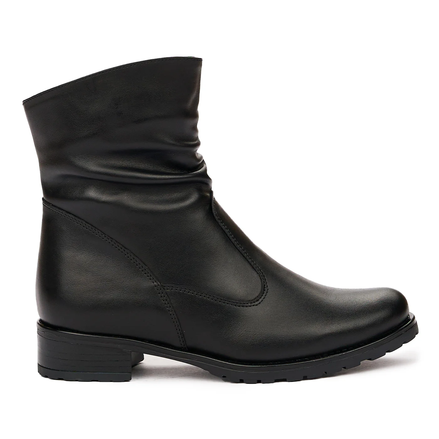 Ghete dama din piele naturala neagra 8304