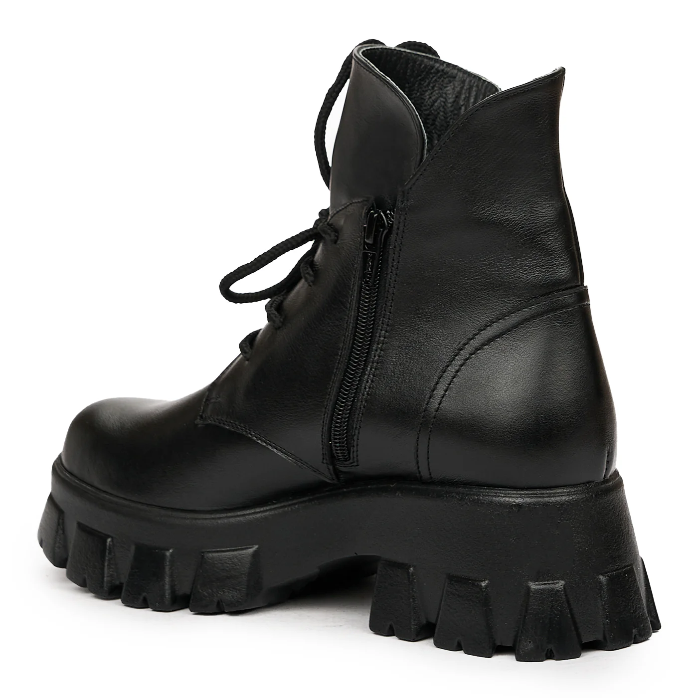 Ghete dama din piele naturala neagra 8353 - Image 3
