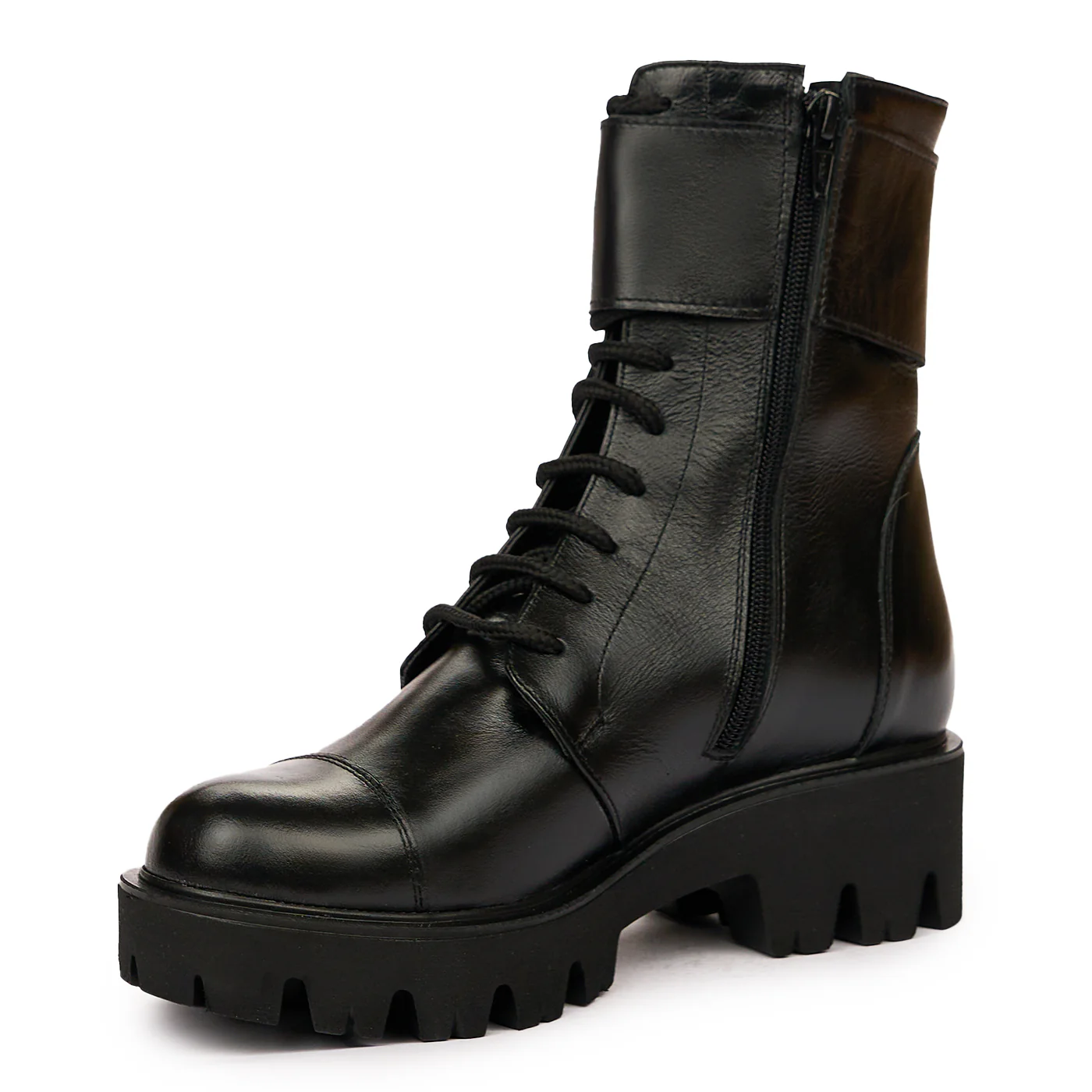 Ghete dama din piele naturala neagra 8357 - Image 4