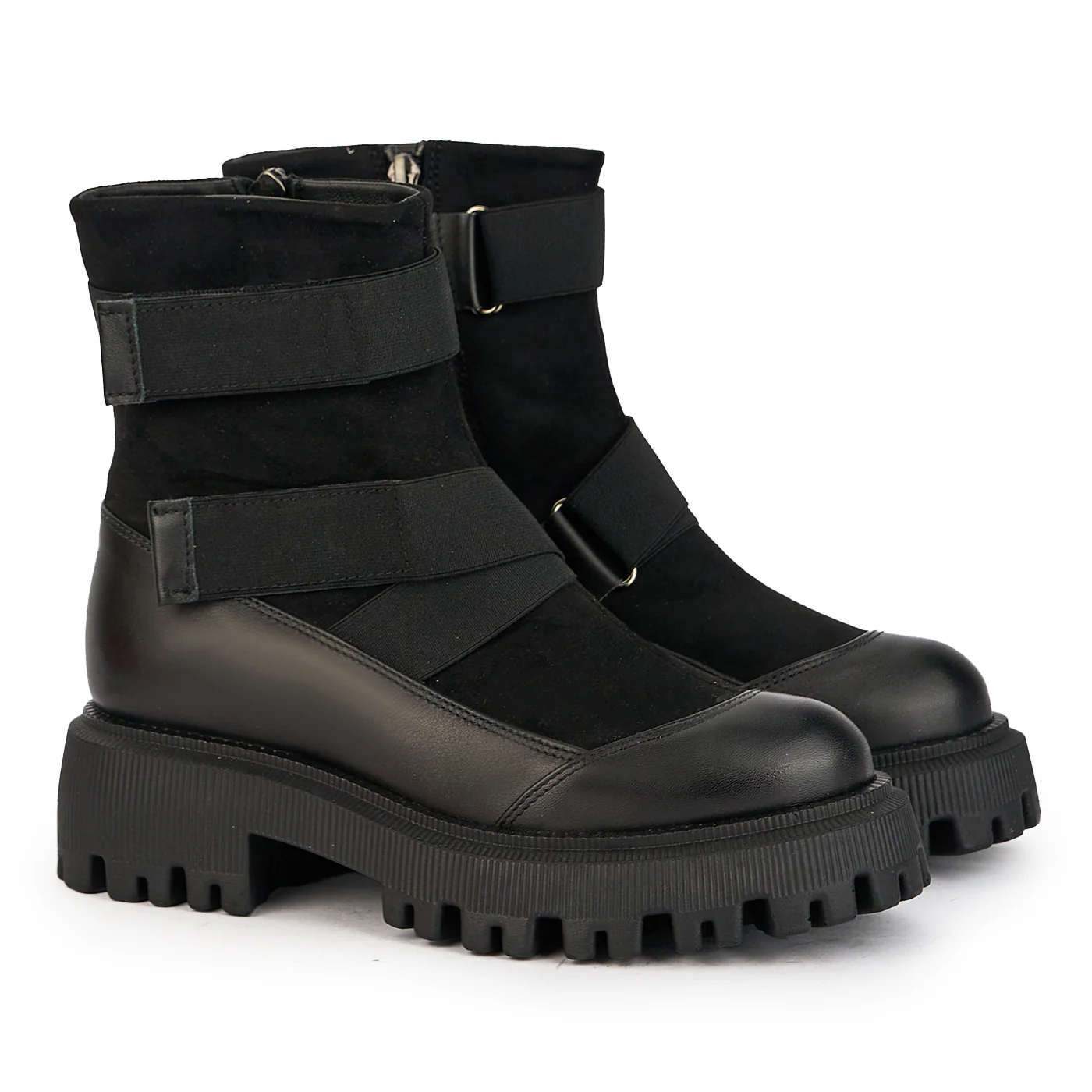 Ghete dama din piele naturala neagra cu talpa inalta 17288 - Image 4