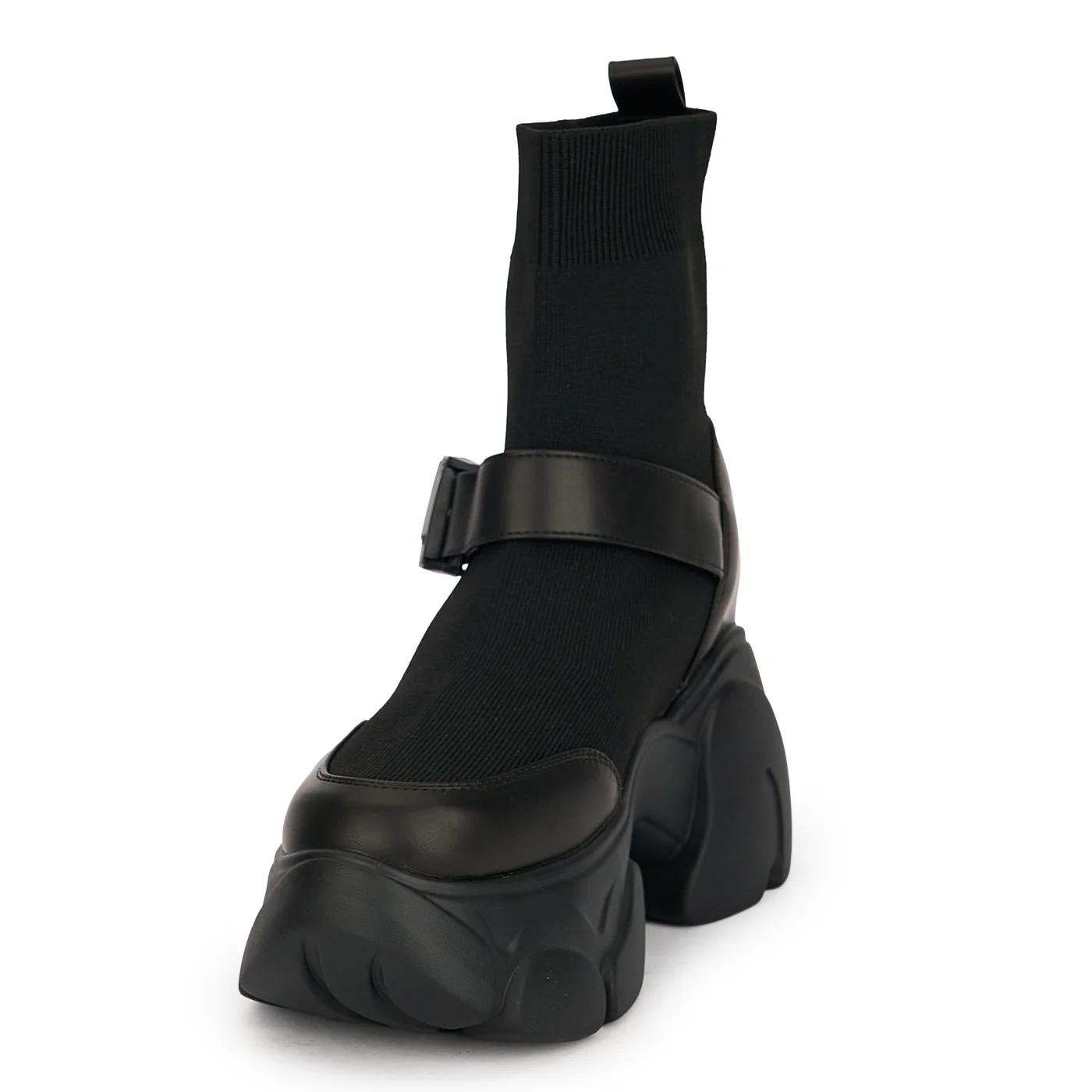 Ghete dama din piele naturala neagra cu talpa inalta 7 cm 18958 - Image 3