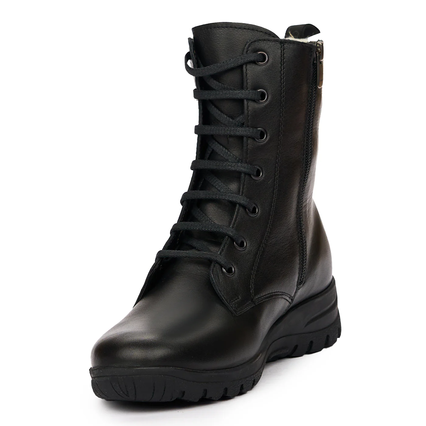Ghete dama din piele naturala negru 8274 - Image 4