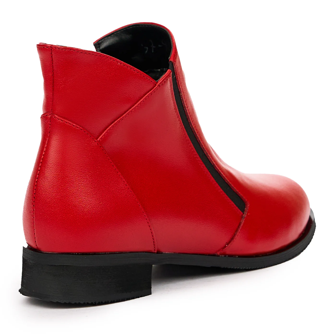 Ghete dama din piele naturala rosie 6701 - Image 2