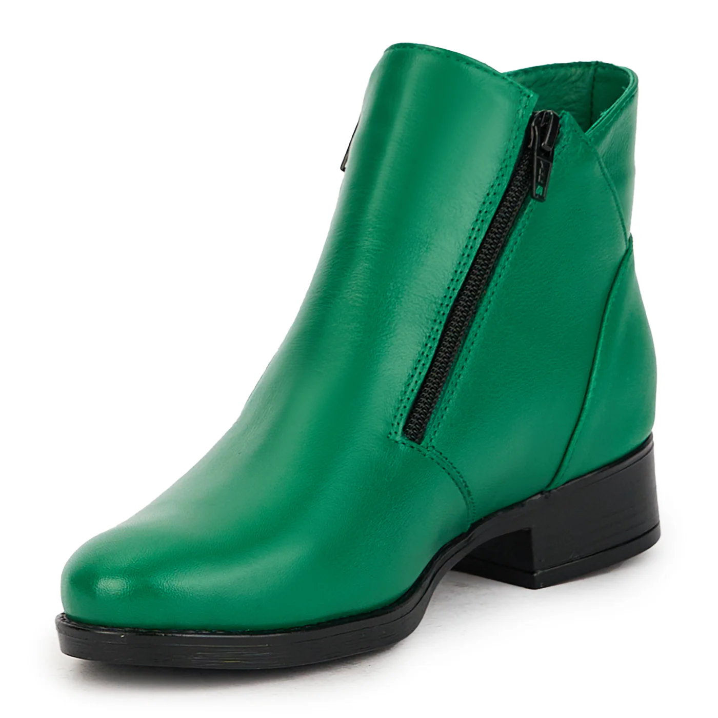 Ghete dama din piele naturala verde 17339 - Image 3