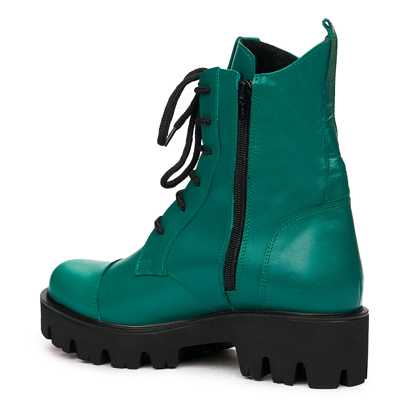 Ghete dama din piele naturala verde 8378 - Image 3