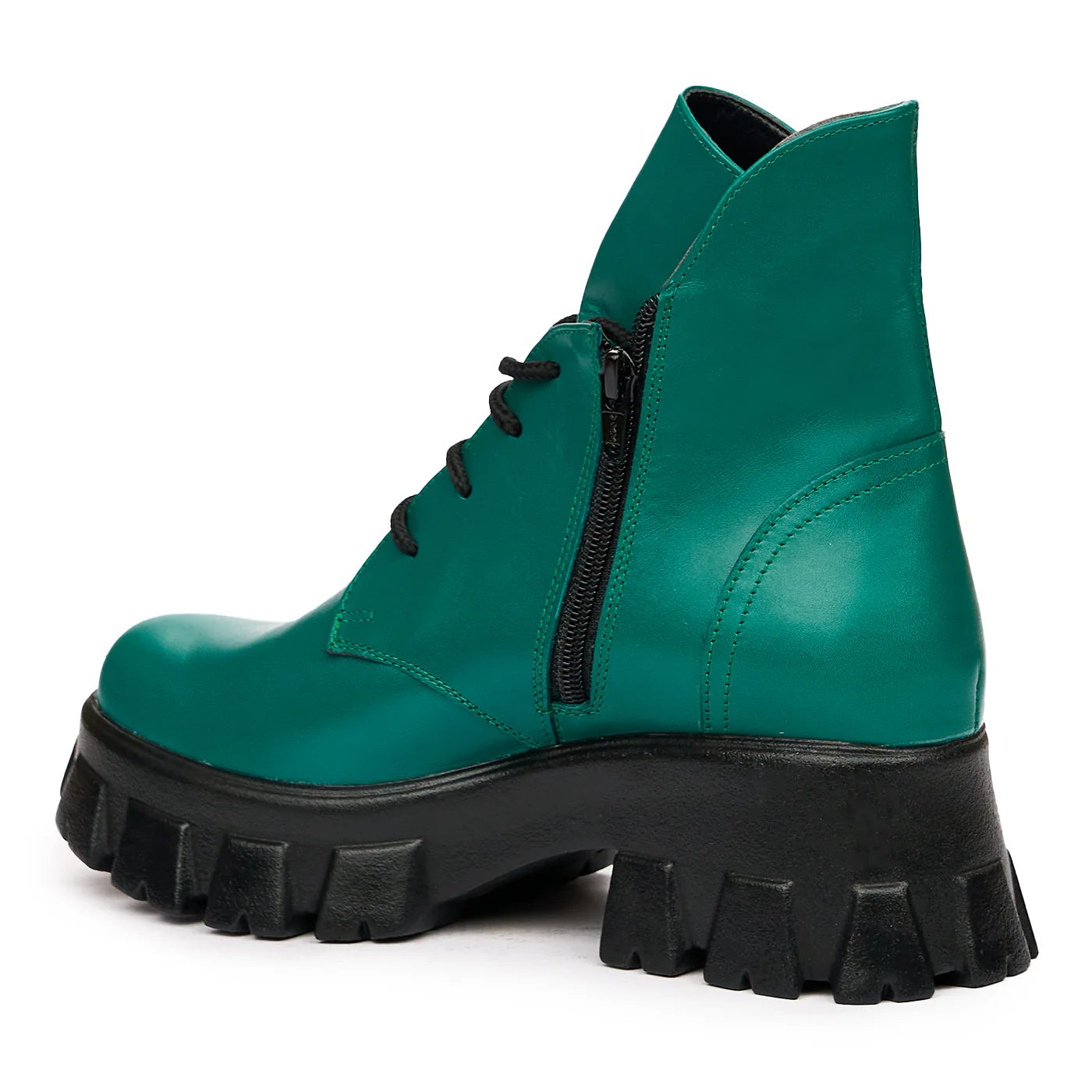 Ghete dama din piele naturala verde 8379 - Image 3